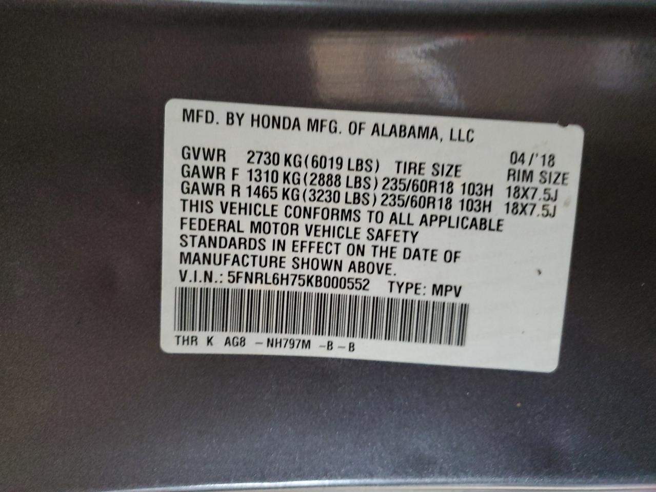 Honda Odyssey Exl Image 13
