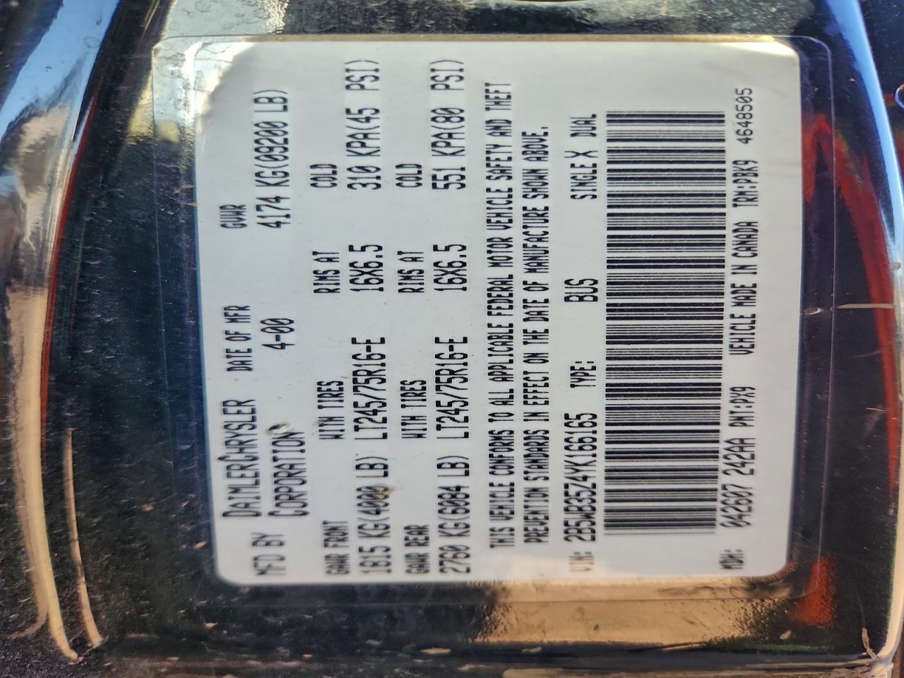 Dodge B Series B3500 Image 9