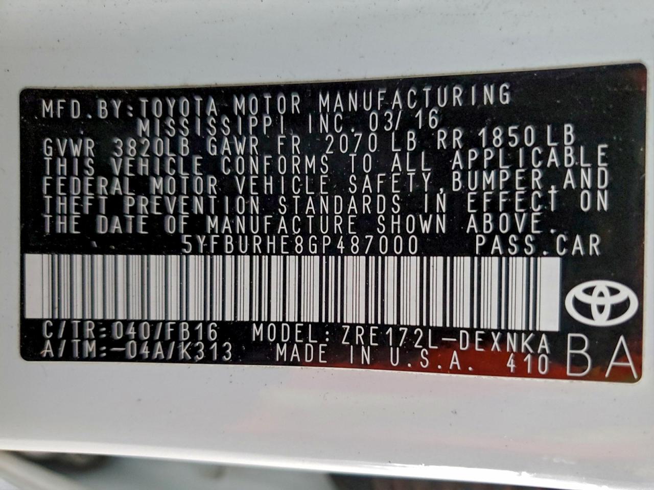 Toyota Corolla L Image 11