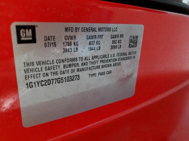 Chevrolet Corvette Stingray 2lt Image 11