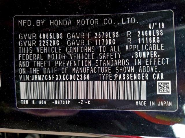 Honda Clarity Touring Image 9