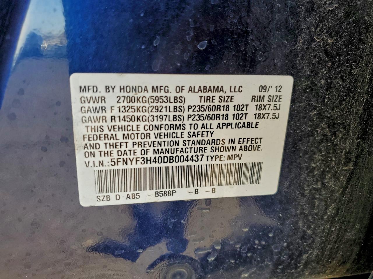 Honda Pilot Ex Image 12